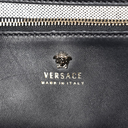 Versace Calfskin Floral Appliques Medium Palazzo Empire Bag Black 9 of 9