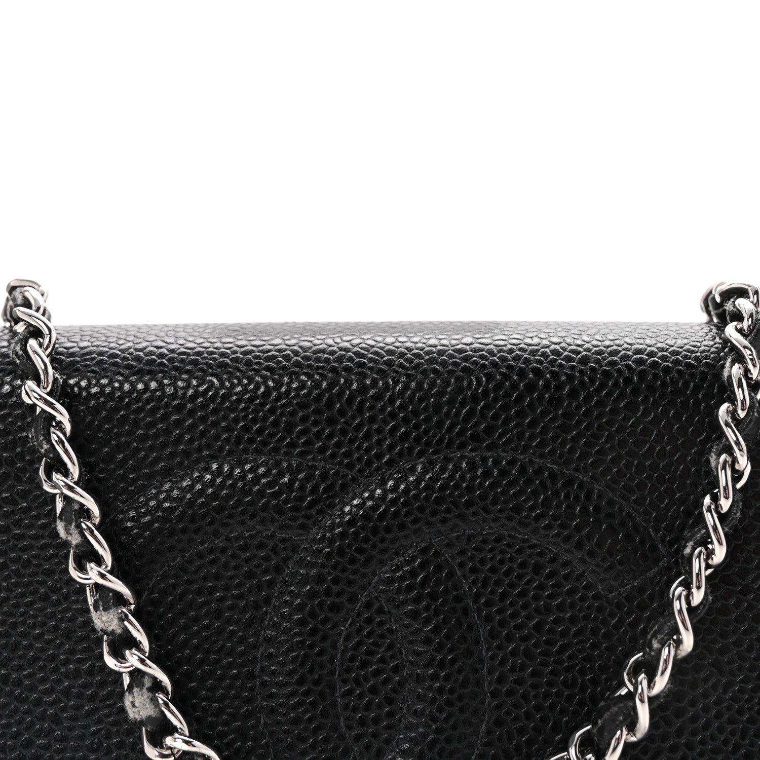 Chanel Caviar Timeless CC Wallet On Chain WOC Black 9 of 12