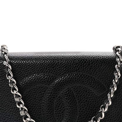 Chanel Caviar Timeless CC Wallet On Chain WOC Black 9 of 12