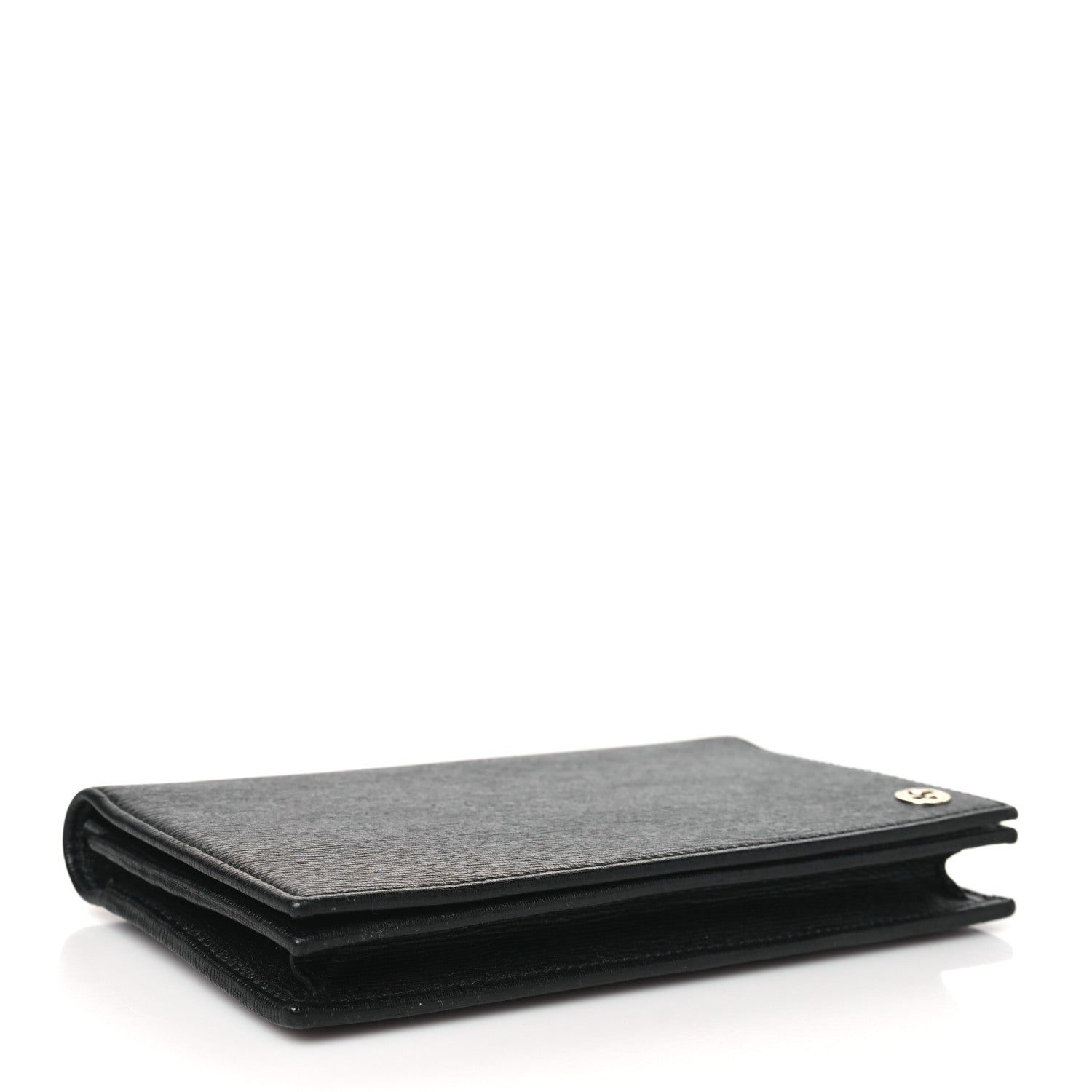 Gucci Textured Calfskin Medium Betty Chain Wallet Black 4 of 9