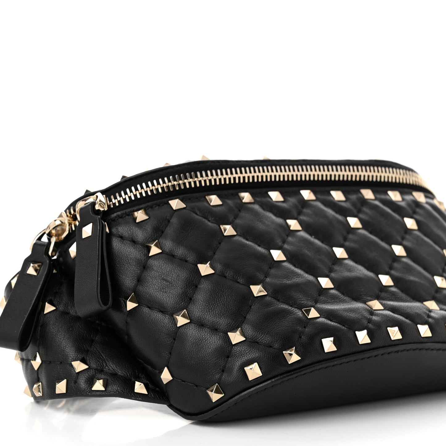 Nappa Rockstud Spike Belt Bag 95 Black
