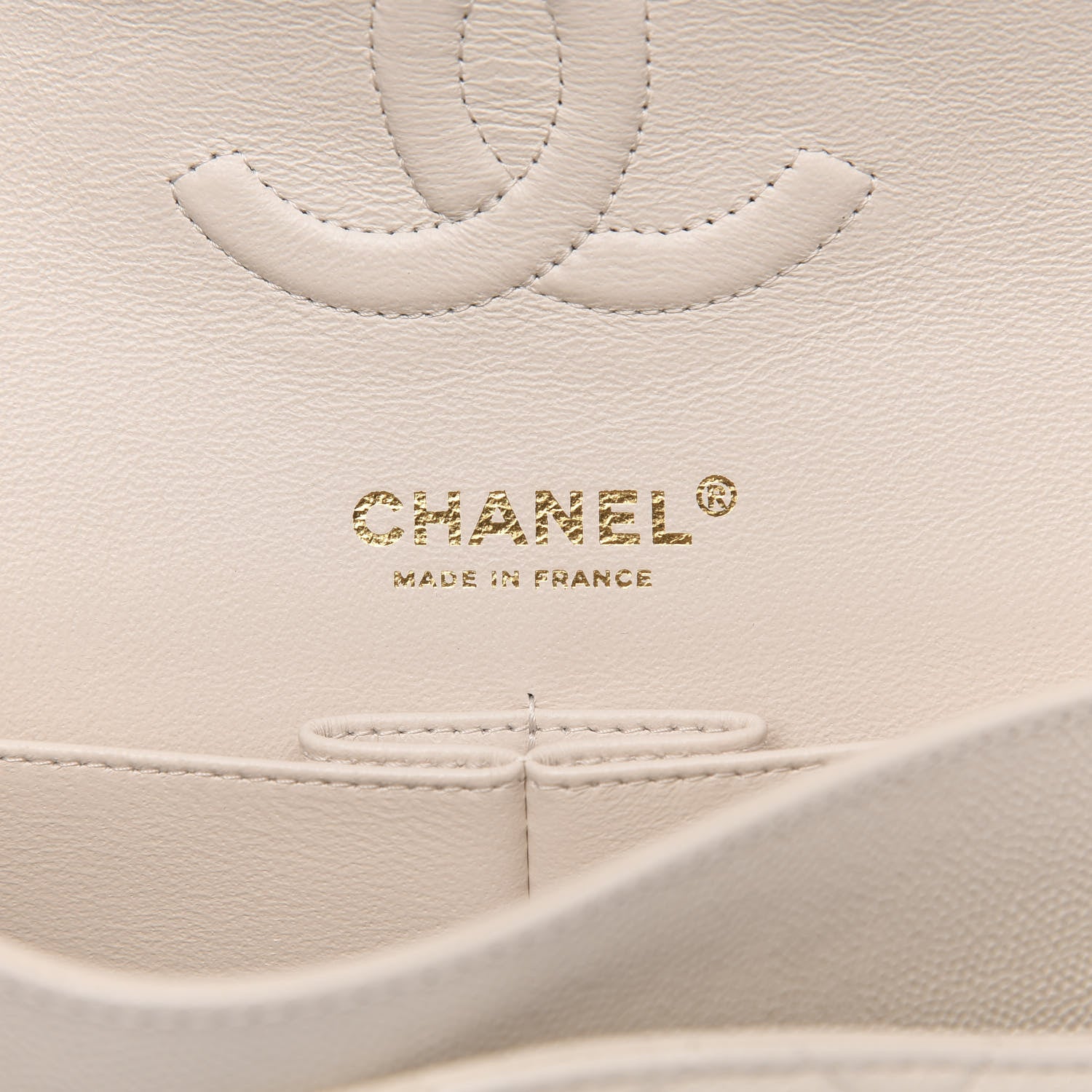Chanel Caviar Quilted Medium Double Flap White 6 of 11