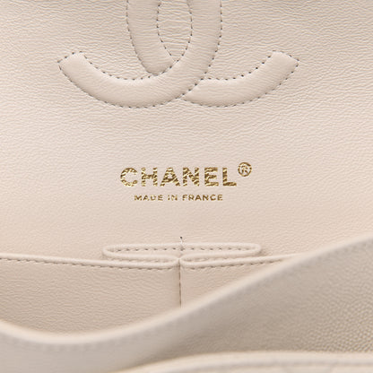Chanel Caviar Quilted Medium Double Flap White 6 of 11