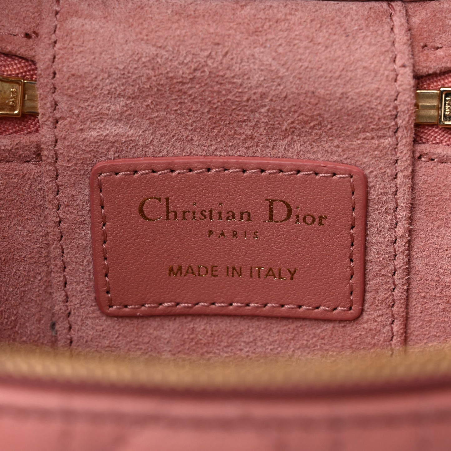 Lambskin Cannage Micro Vanity Case Ethereal Pink