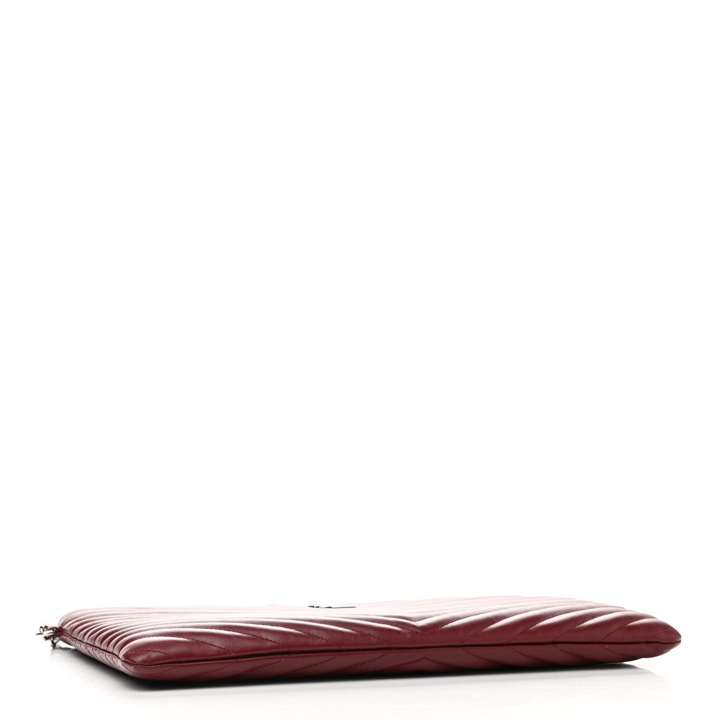 Calfskin Matelasse Chevron Monogram Document Holder Rouge Legion