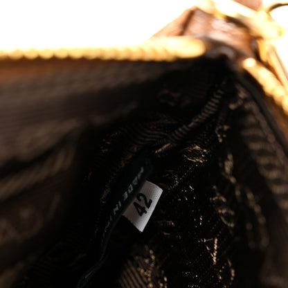 Prada Re-Nylon Tessuto Impuntu Quilted Re-Edition 1995 Chaine Pouch Brandy 8 of 12