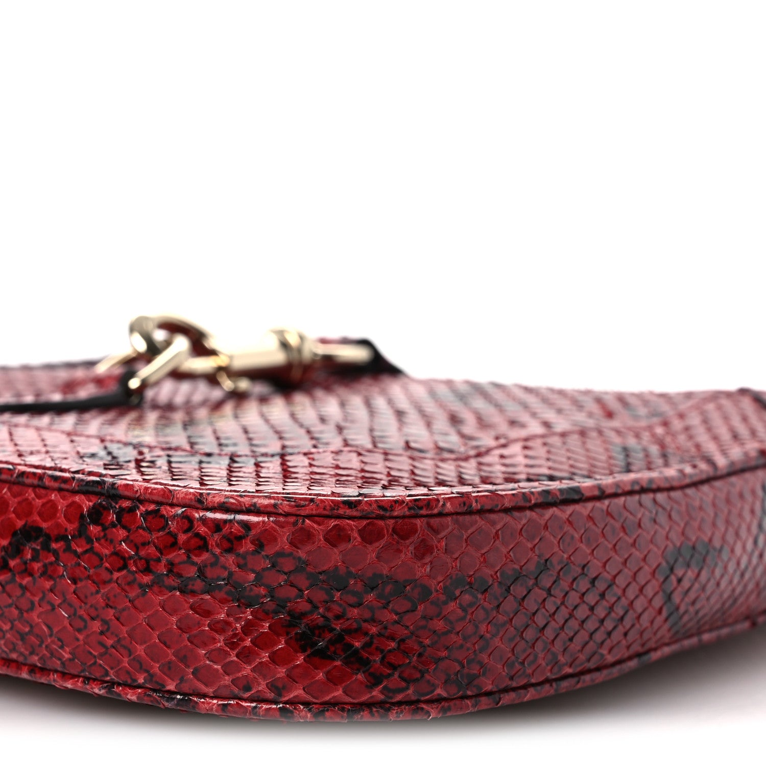 Gucci Snakeskin Web Small Jackie 1961 Hobo Rosso Ancora 10 of 12