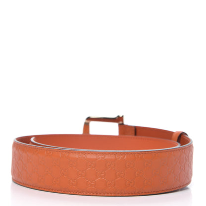 Gucci Soft Microguccissima 40mm Belt 80 32 Sun Orange 2 of 4
