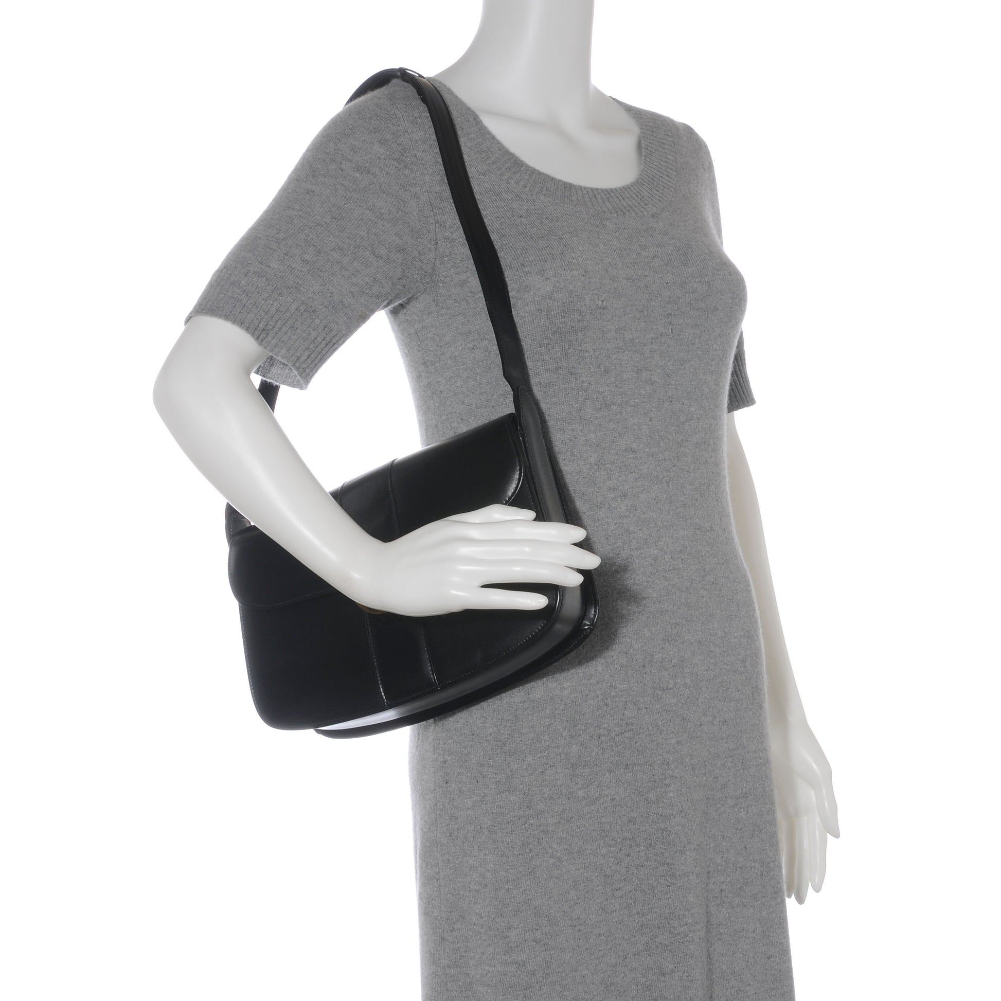 Gucci Leather Shoulder Bag Black 2 of 7