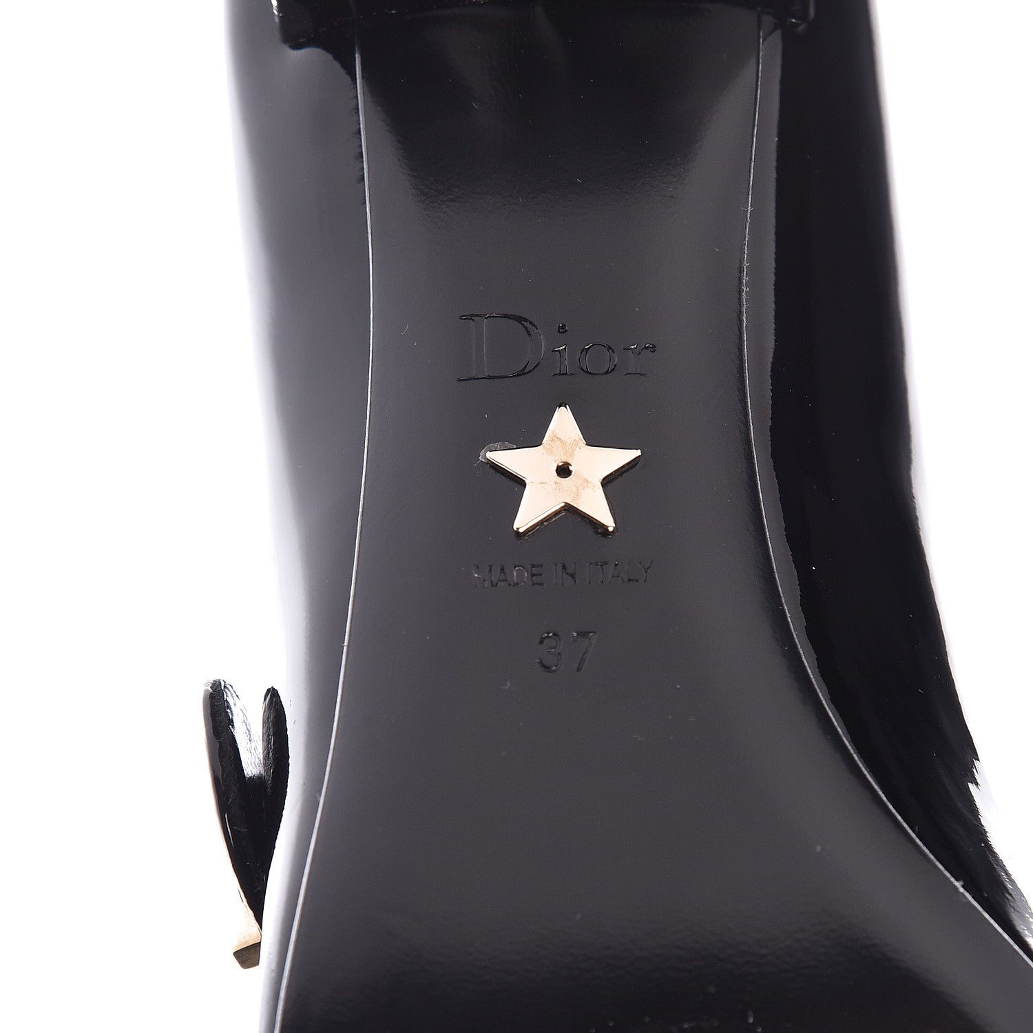 Christian Dior Patent Baby-D Ballet Pumps 37 Black 6 of 8