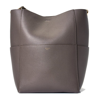 Celine Soft Grained Calfskin Sangle Bucket Bag Taupe 1 of 4