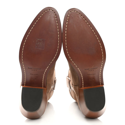 Saint Laurent Suede Eastwood Western Boots 37.5 Vintage Brown 5 of 10