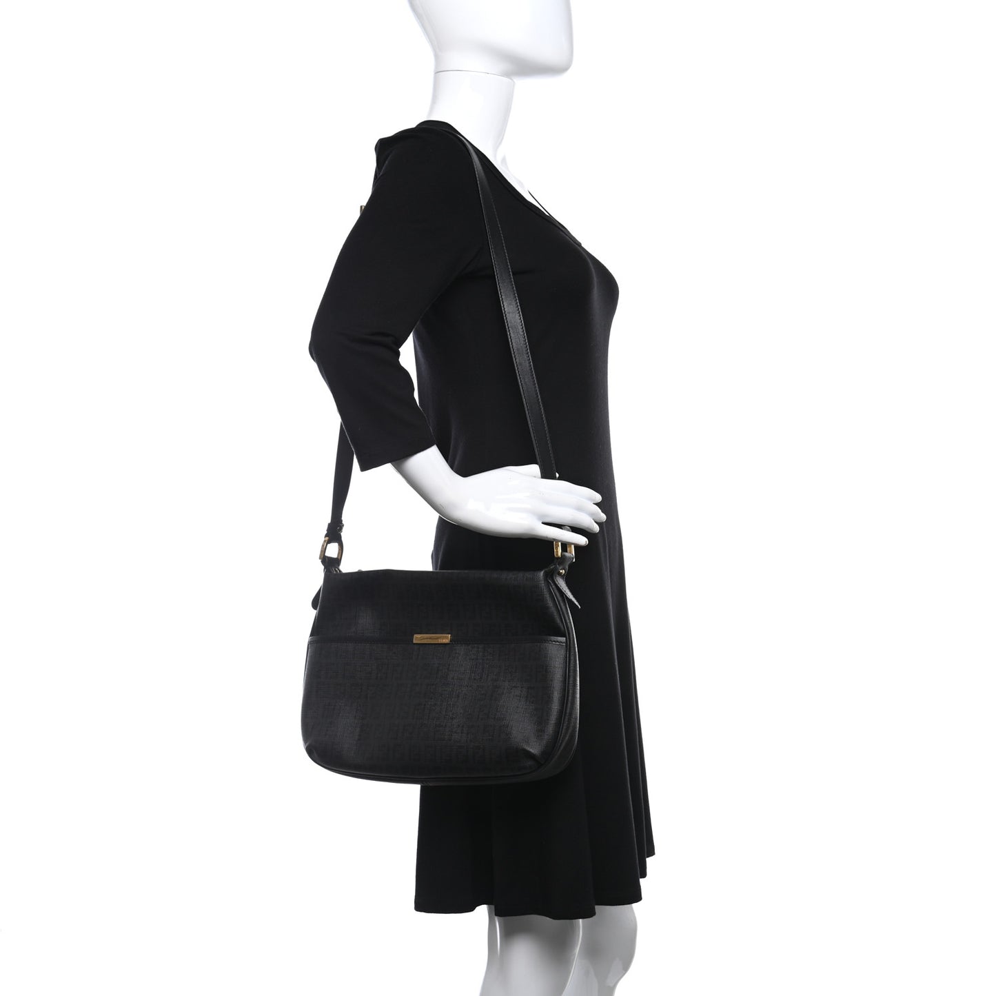 Zucchino Spalmati Vitello Messenger Bag Black