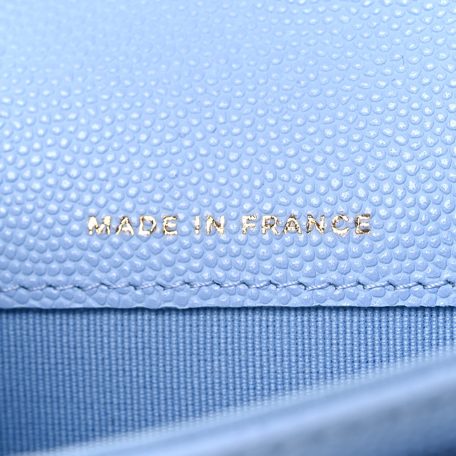 Chanel Caviar Quilted Flap Card Holder Wallet Light Blue 7 of 10