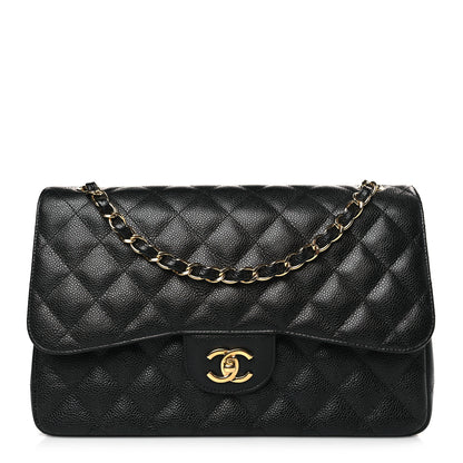Chanel Caviar Quilted Jumbo Double Flap Black 1 of 9