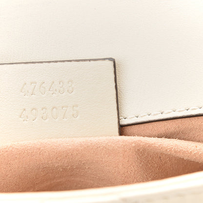 Gucci Calfskin Matelasse Super Mini GG Marmont Shoulder Bag White 7 of 10