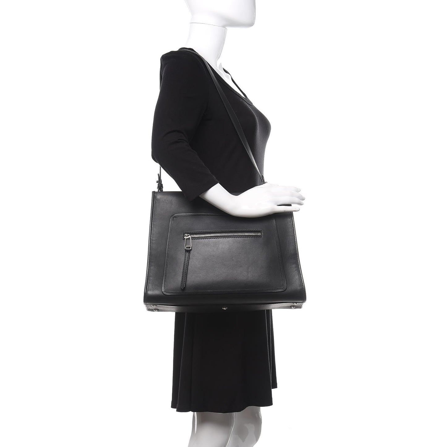 Vitello Century Opaco F is Fendi Regular Runaway Satchel Black