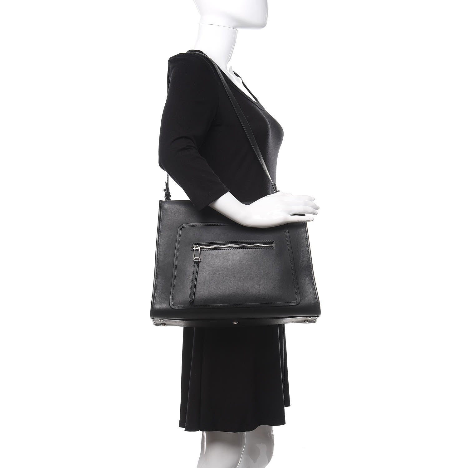 Fendi Vitello Century Opaco F is Fendi Regular Runaway Satchel Black 2 of 13