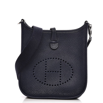Hermes Taurillon Clemence Amazone Evelyne TPM Bleu Nuit Bleu Indigo 1 of 9