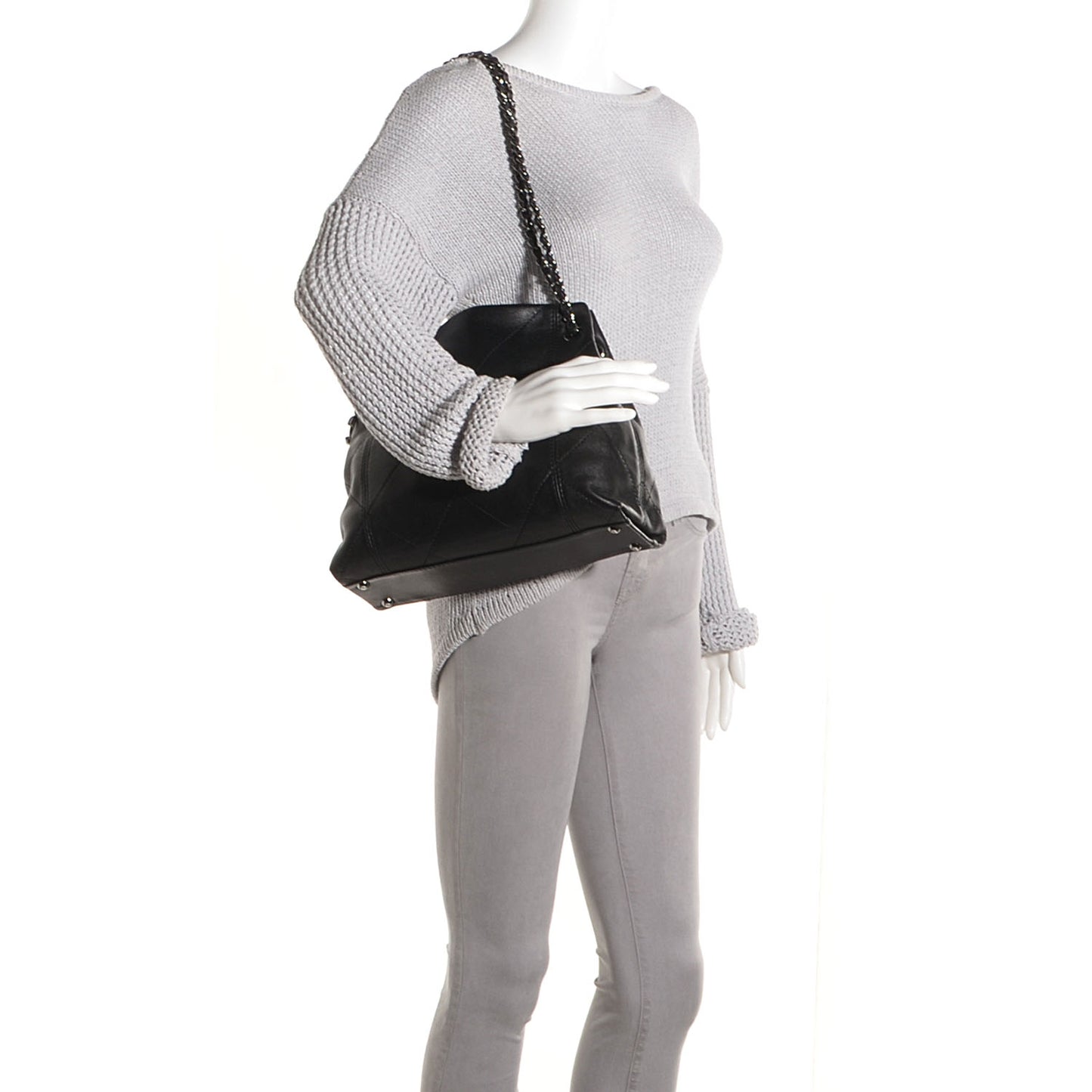 Lambskin Soft Touch Shoulder Bag Black