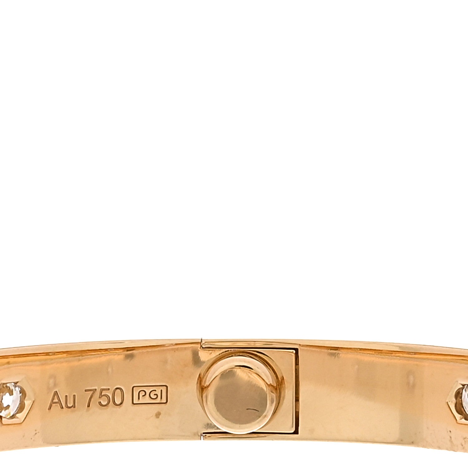 Cartier 18K Yellow Gold 10 Diamond LOVE Bracelet 17 6 of 8