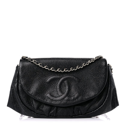 Chanel Caviar Half Moon Wallet On Chain WOC Black 1 of 12