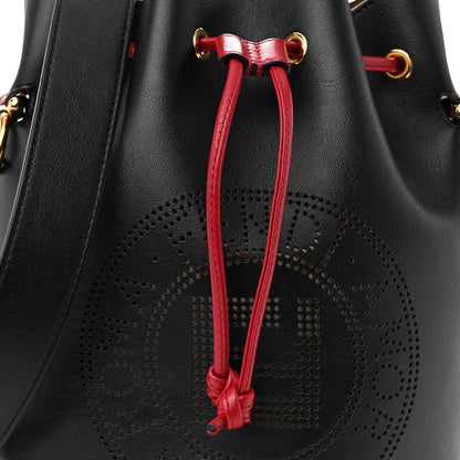 Fendi Vitello Grace F is Fendi Stamp Patch Perforated Small Mon Tresor Bucket Bag Black 7 of 10