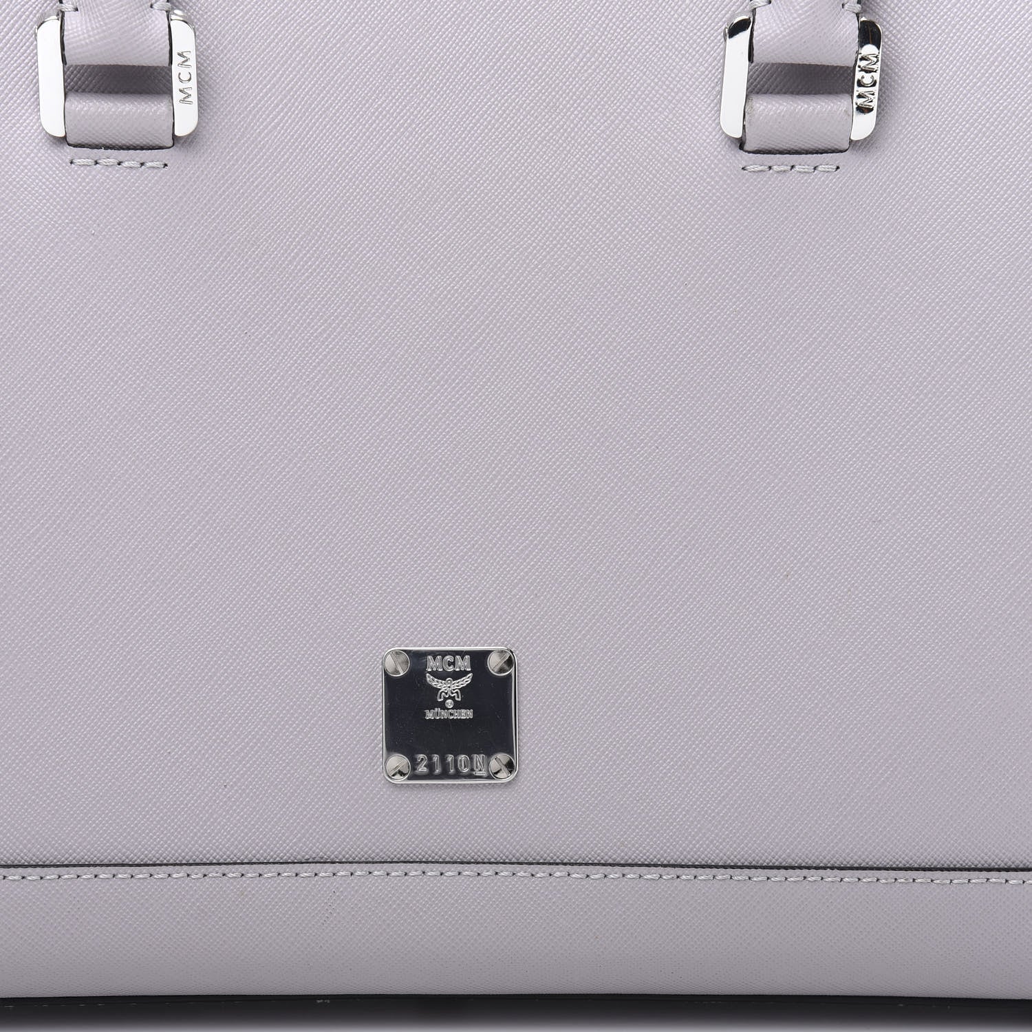 MCM Saffiano Medium Nuovo Tote Gull Gray 9 of 12