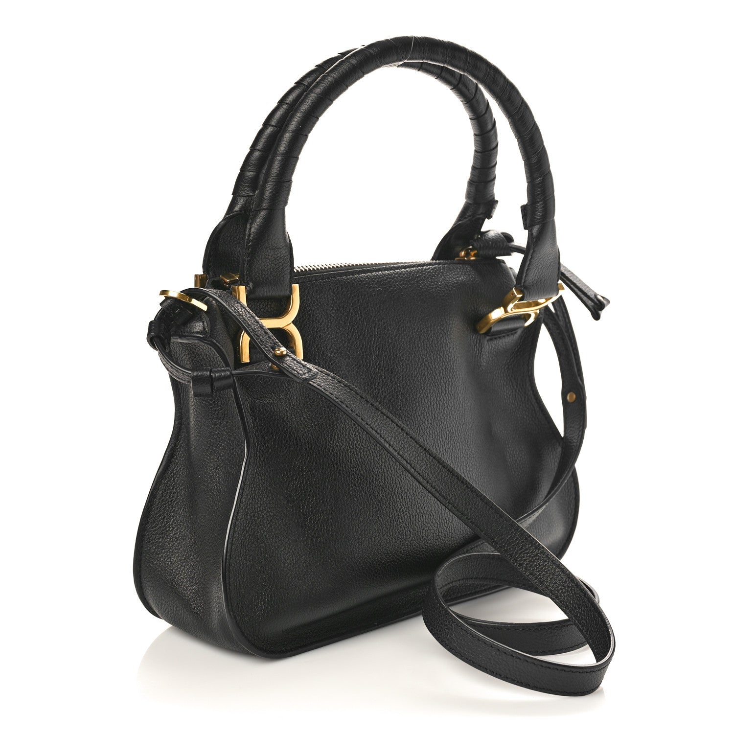 Chloe Calfskin Small Marcie Satchel Black 2 of 11