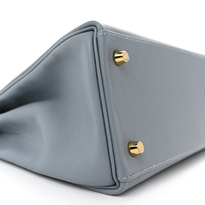 Hermes Evercolor Kelly Retourne 28 Bleu Lin 8 of 13
