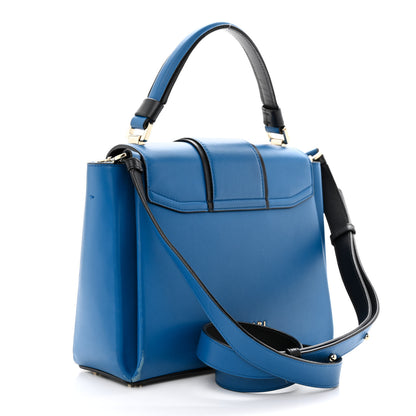 Bulgari Calfskin Serpenti Viper Top Handle Bag Blue 2 of 18