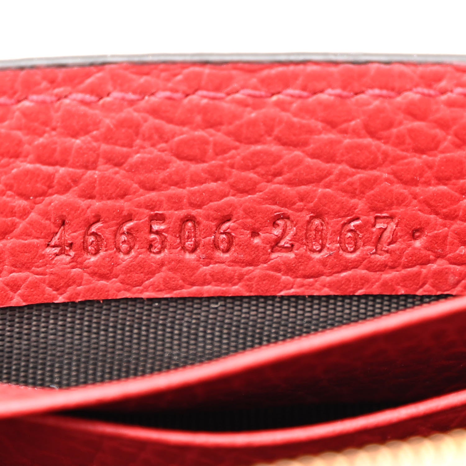 Gucci Dollar Calfskin Medium Betty Chain Wallet Red 7 of 14
