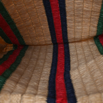Gucci Raffia Linen Web Cestino Tote Bag 5 of 11