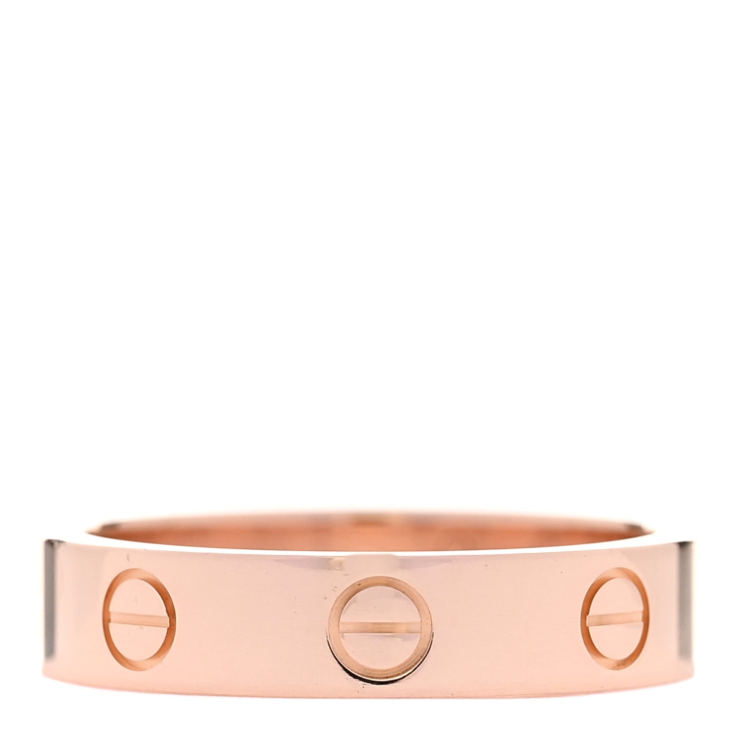 18K Pink Gold Diamond 4mm LOVE Wedding Band Ring 51 5.75