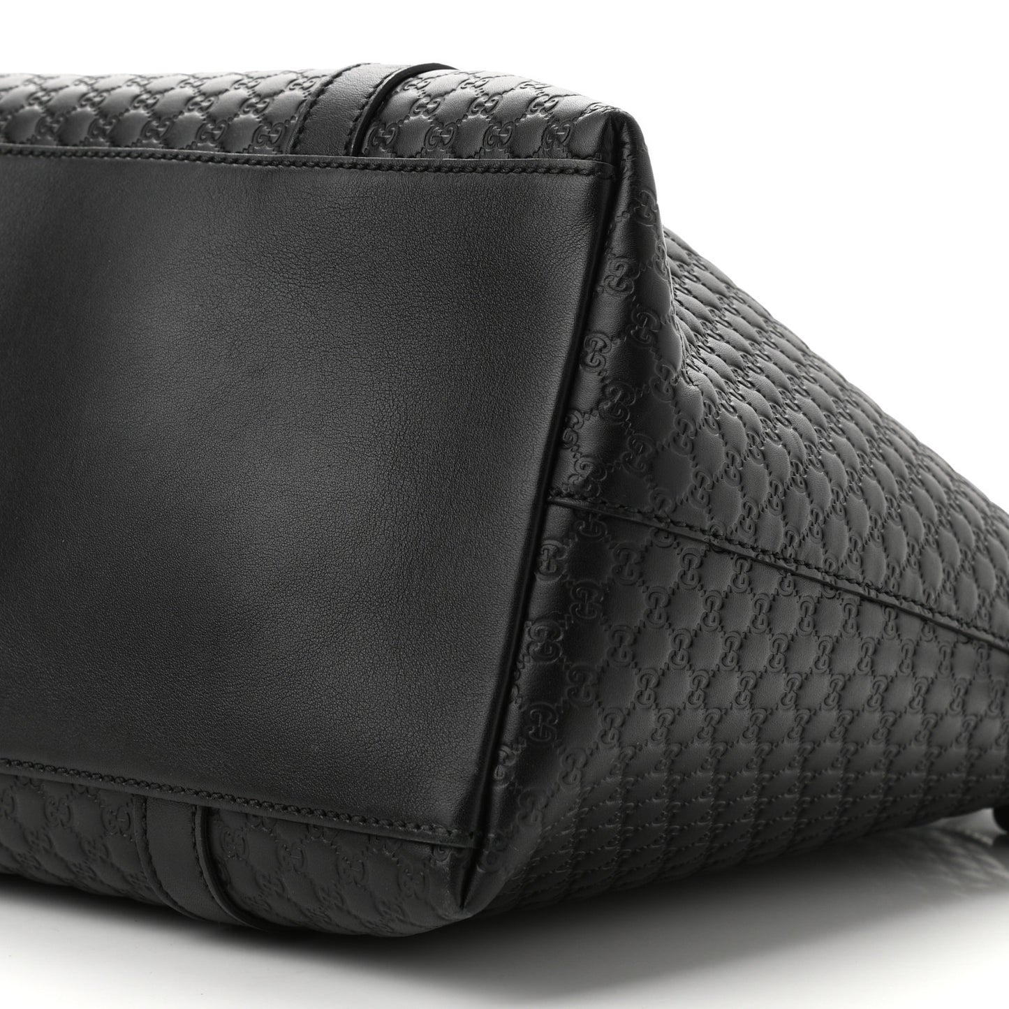 Soft Microguccissima Large Dome Satchel Black