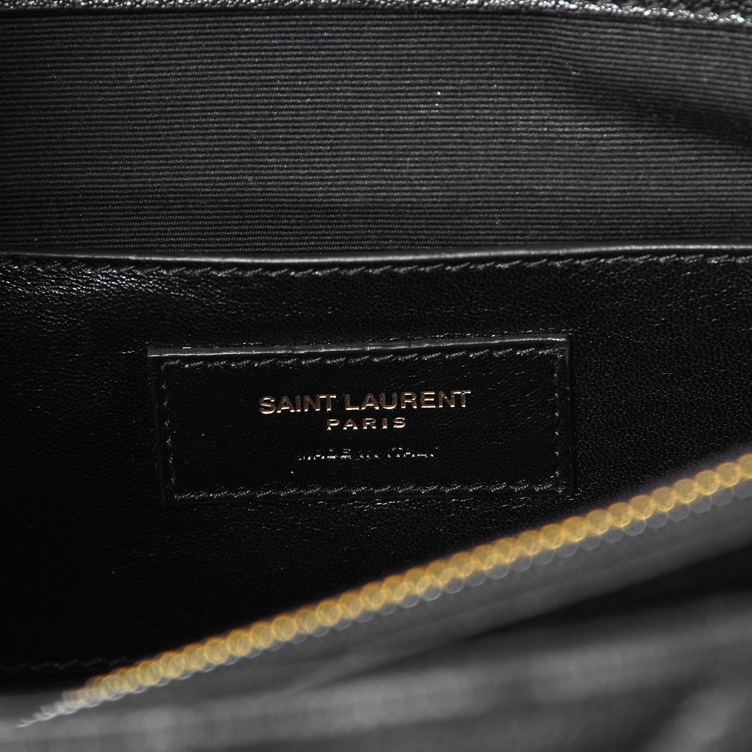 Saint Laurent Sheepskin Matelasse Chevron Monogram Large College Satchel Black 6 of 8
