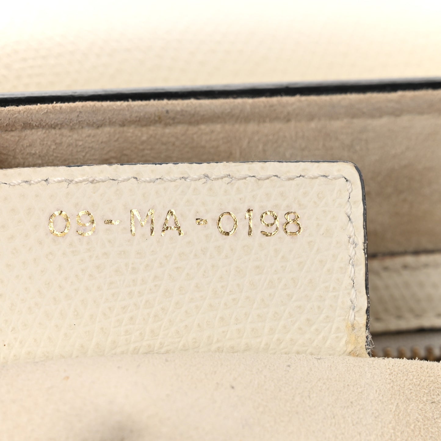 Grained Calfskin Saddle Bag White