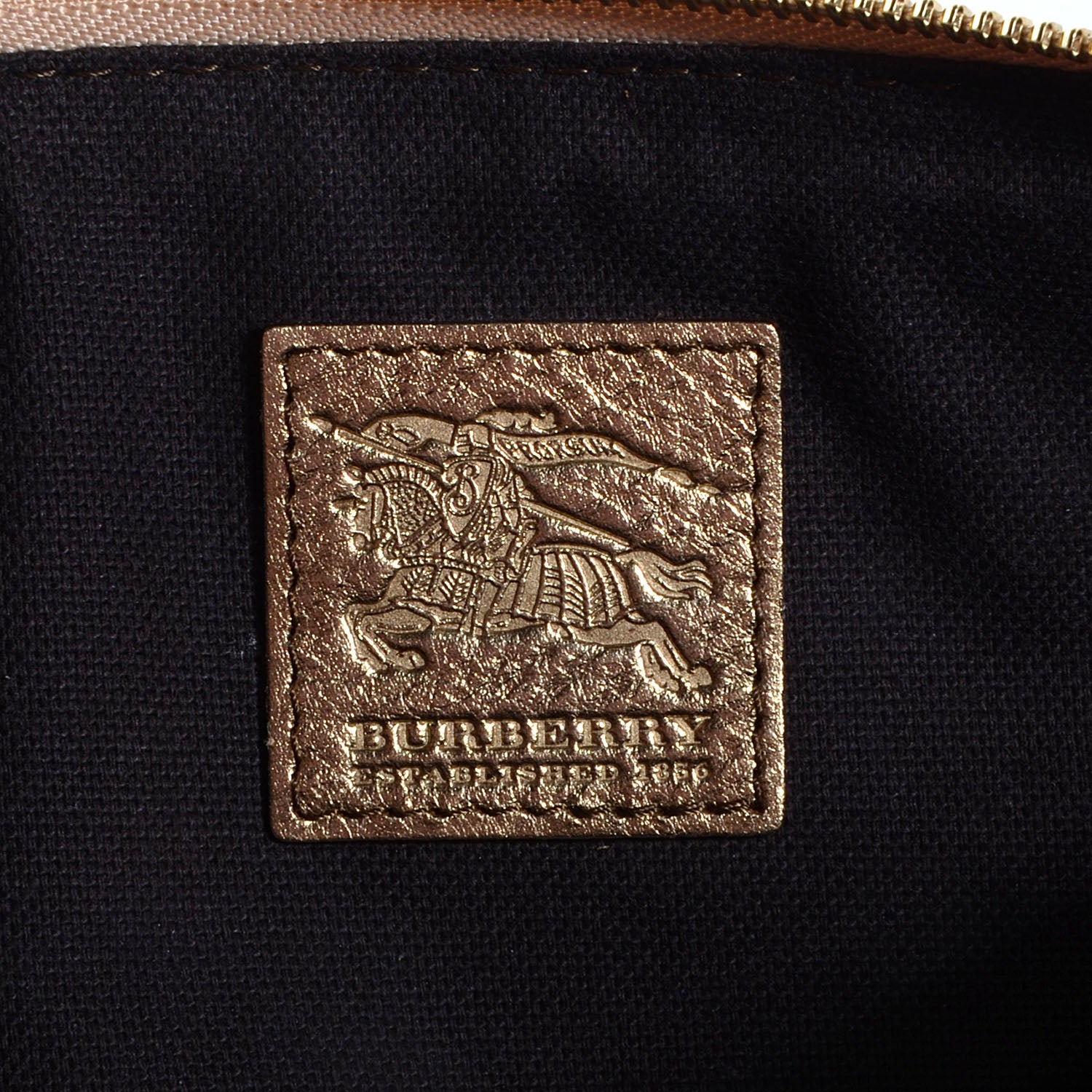 Burberry Woven Leather Nova Check Ashcombe Clutch Gold 5 of 7