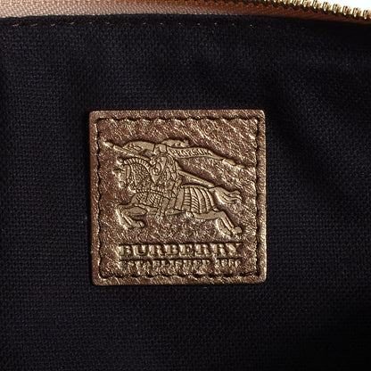 Burberry Woven Leather Nova Check Ashcombe Clutch Gold 5 of 7