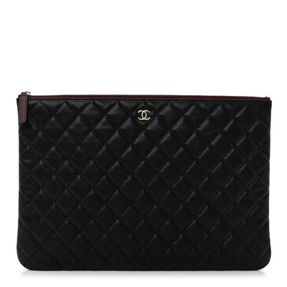Chanel Caviar Quilted Large Cosmetic Case Black 1 of 7