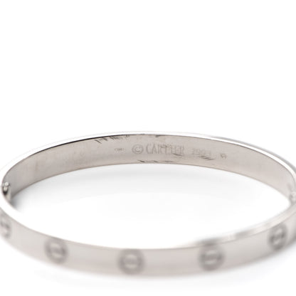 Cartier 18K White Gold LOVE Bracelet 16 4 of 5