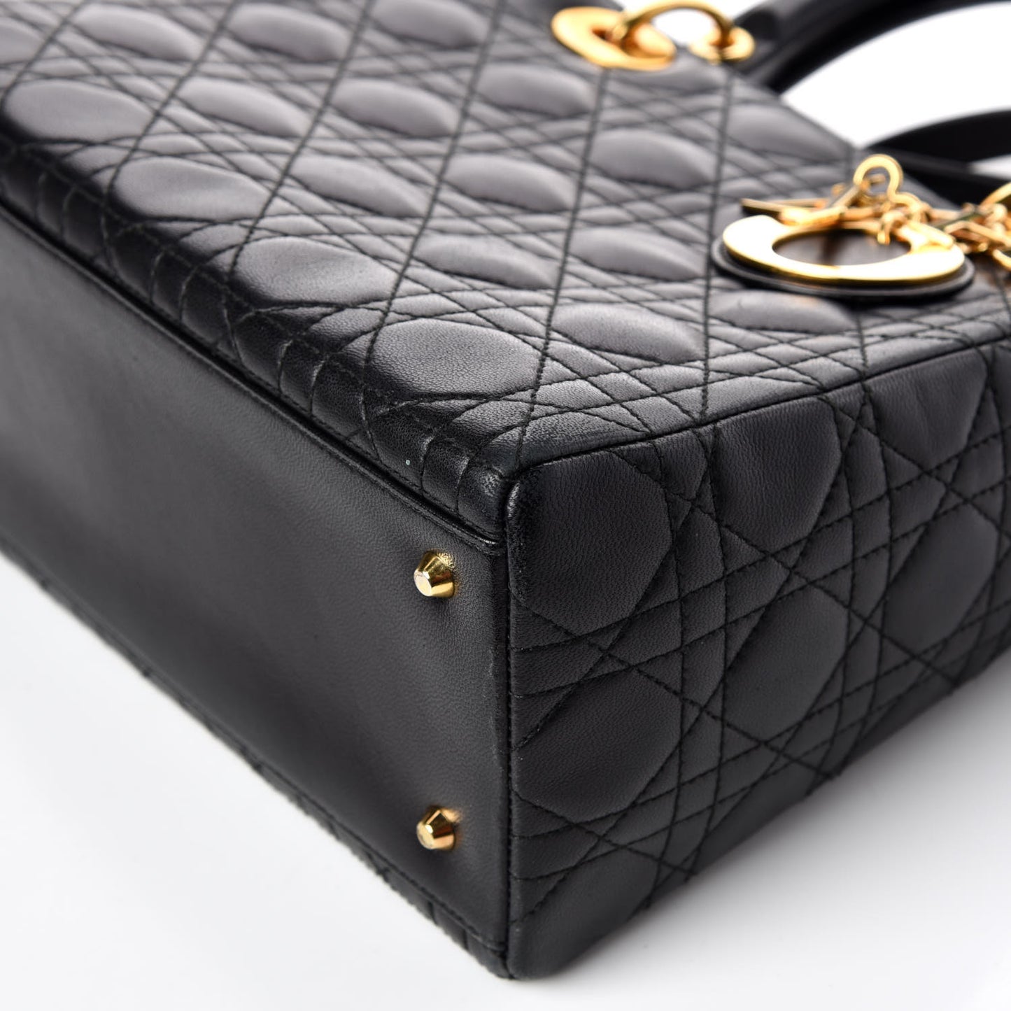 Lambskin Cannage Medium Lady Dior Black