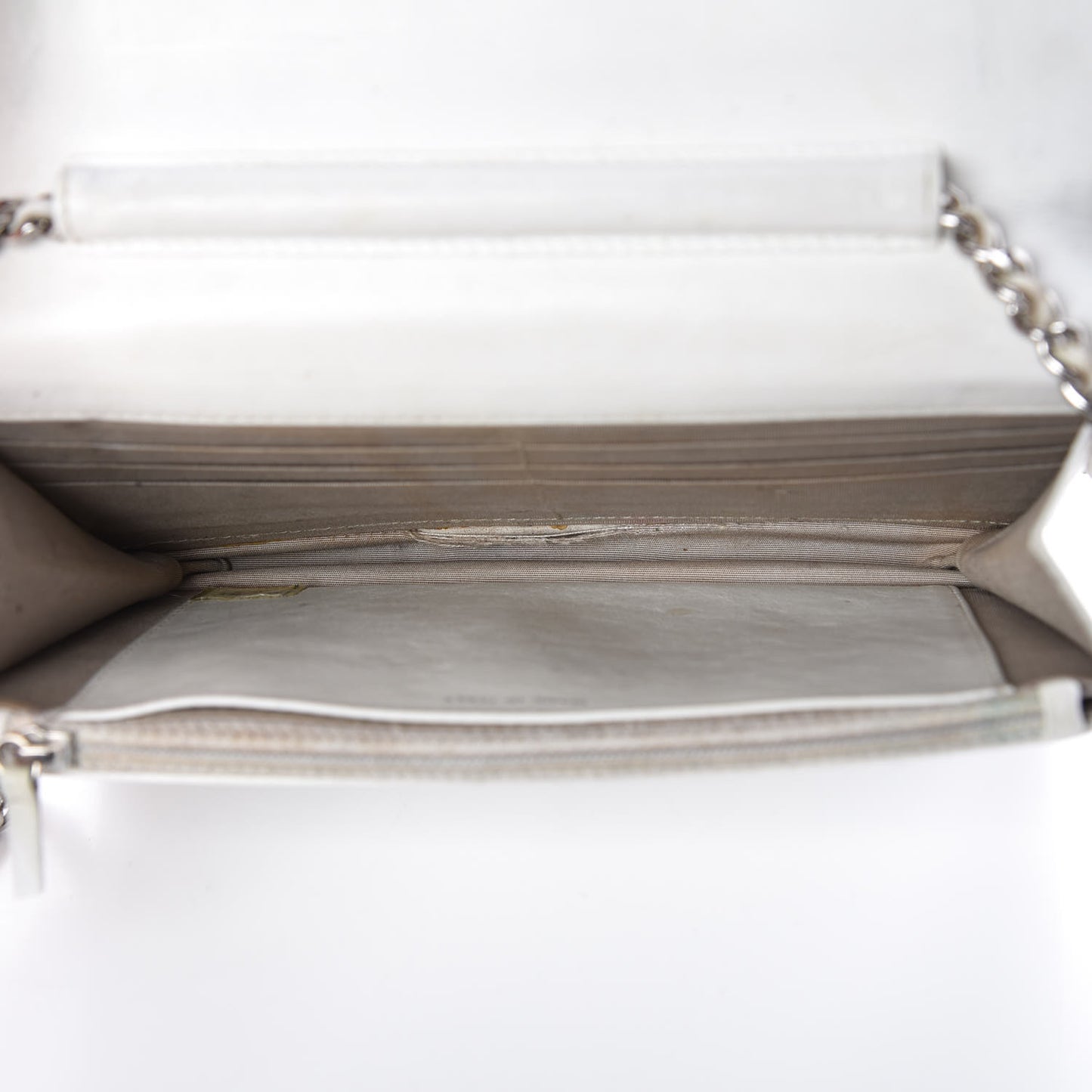Caviar Timeless CC Wallet on Chain WOC White