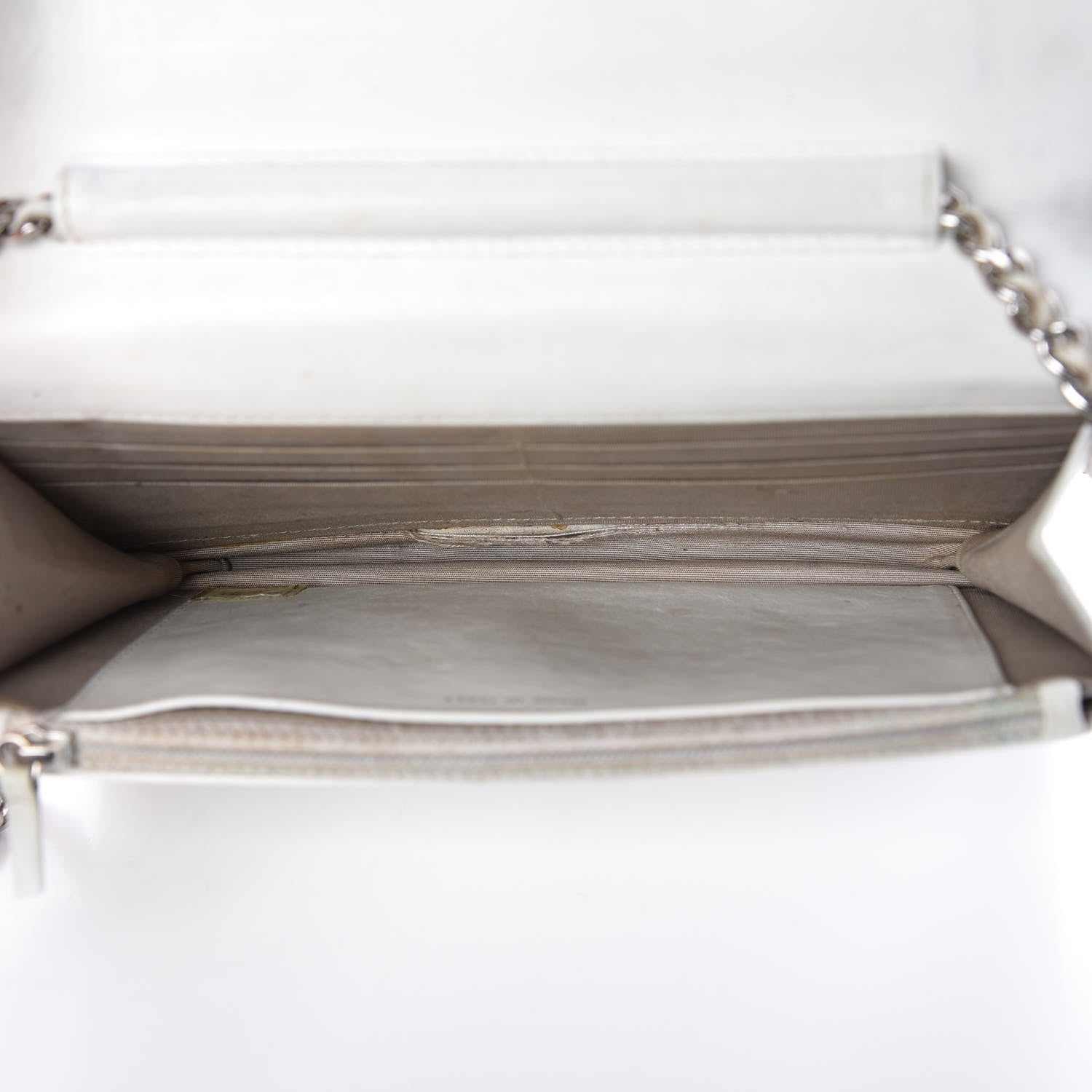 Chanel Caviar Timeless CC Wallet on Chain WOC White 5 of 13