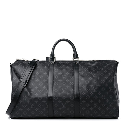 Louis Vuitton Monogram Eclipse Keepall Bandouliere 55 1 of 8