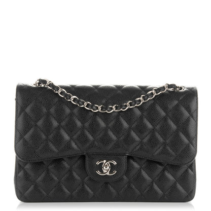 Chanel Caviar Quilted Jumbo Double Flap Black 1 of 8