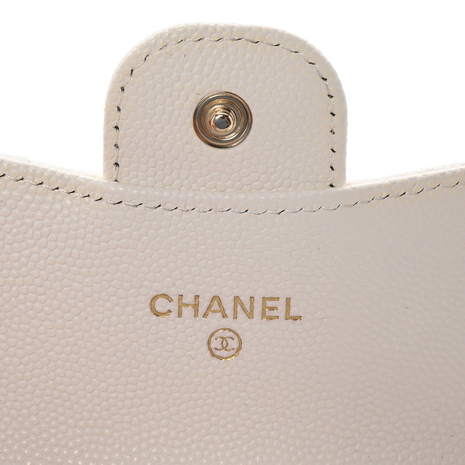 Chanel Caviar Quilted Flap Card Holder On Chain White 6 of 15