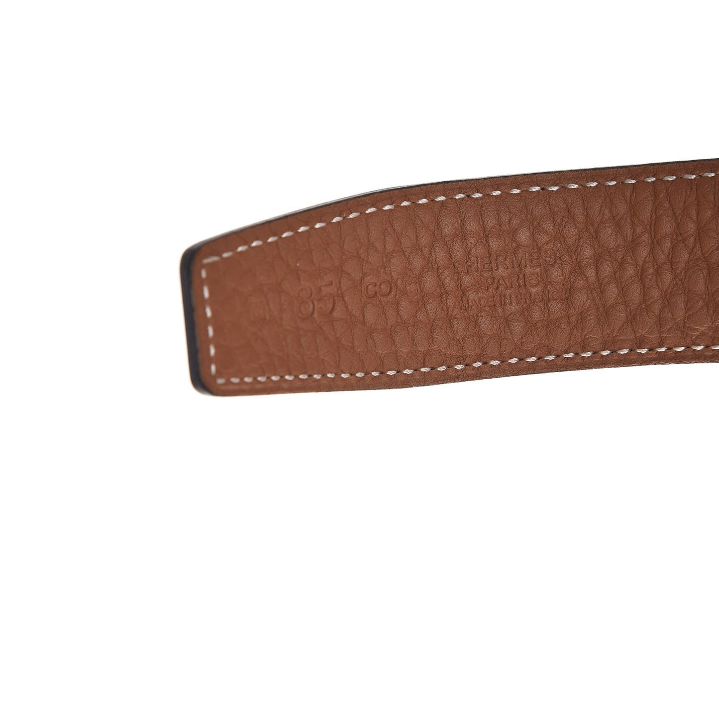 Box Taurillon Clemence 32mm H Belt 85 Black Gold