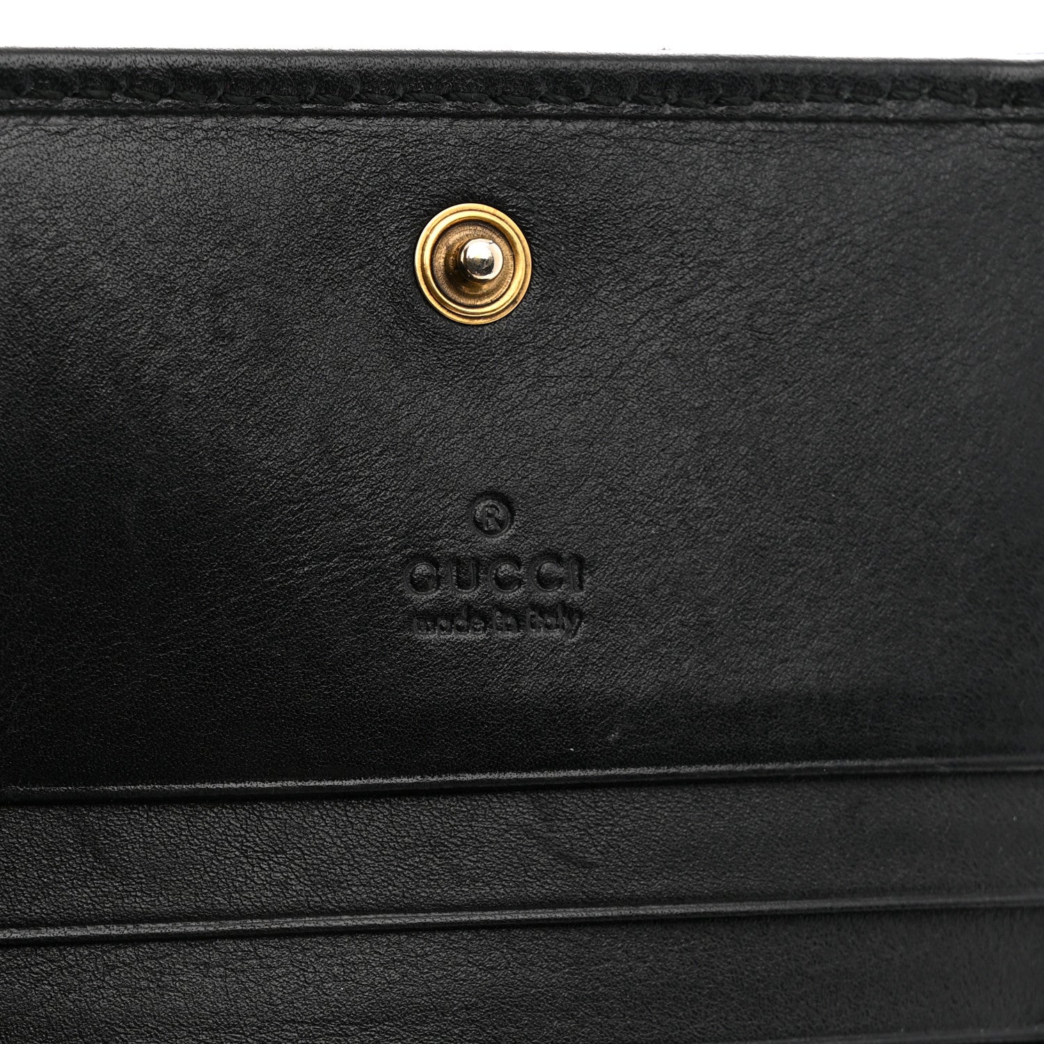 Gucci Calfskin Matelasse GG Marmont Card Case Wallet Black 7 of 9