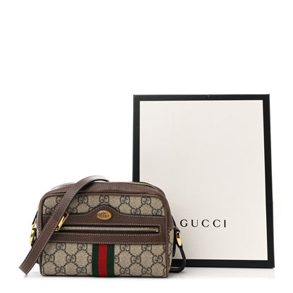 Gucci GG Supreme Monogram Web Mini Ophidia Shoulder Bag Brown 11 of 11
